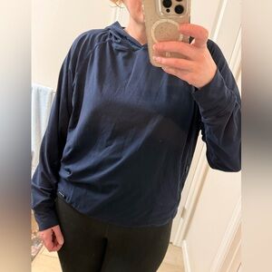 Jaanuu Navy Blue Hoodie Top